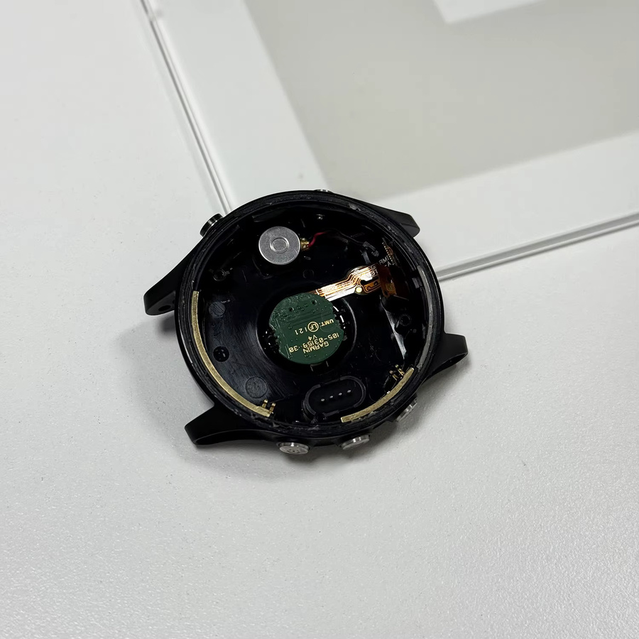 Garmin Forerunner 935 Ersatzgehäuse Rückabdeckung mit Herzfrequenzsensor und Power-Tastenanschlüssen in Schwarz - Bild 1