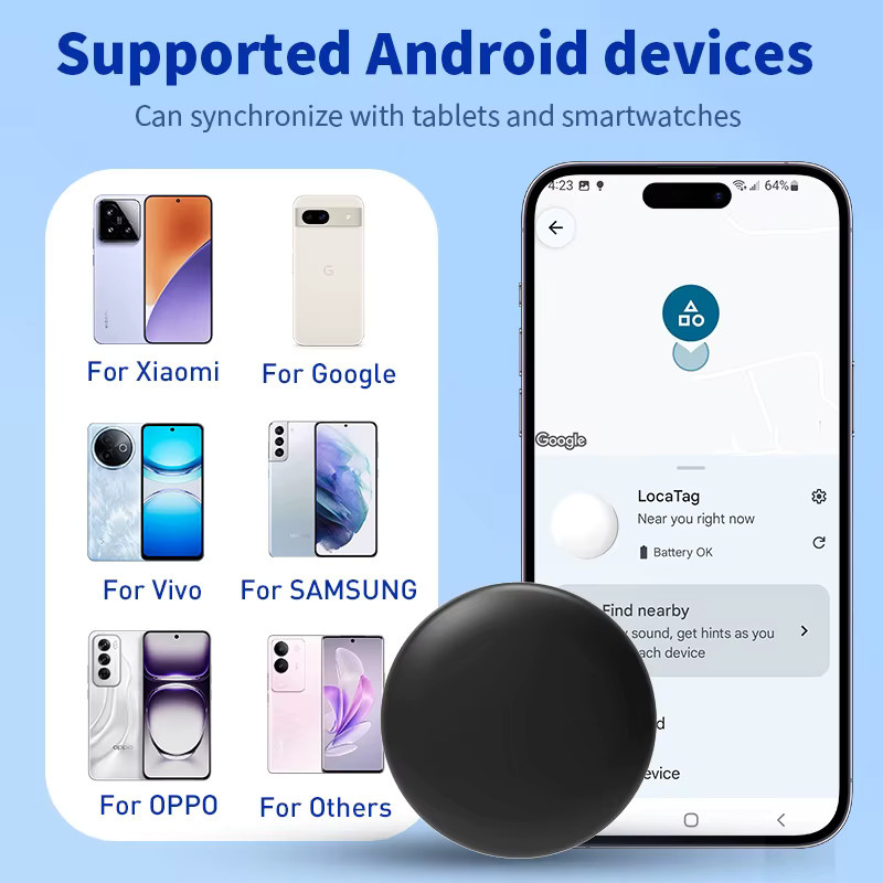 HaveDeer Android Tracker in Schwarz kompatibel mit Google Find My Device App zur Gegenstands-Ortung - Bild 2