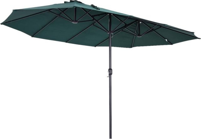 Outsunny Marktschirm in Dunkelgrün aus Stahl und Polyester, B: 270 cm, H: 240 cm, L: 460 cm - Bild 1