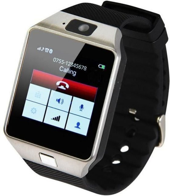 Techtrusty DZ09 Smartwatch mit Bluetooth, SIM-Karte und HD-Kamera in Schwarz für Android-Smartphones - Bild 1