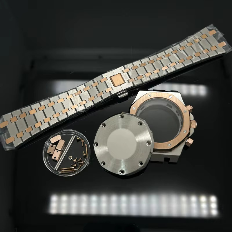 GMOGAR Uhrenzeiger-Set, Schwarz-Roségold, Quarzwerk, 41 mm - Bild 2