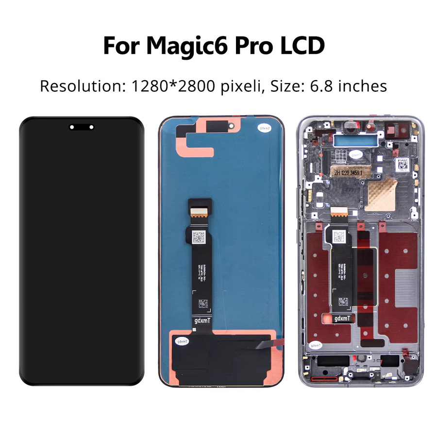 Honor Magic6 Pro LCD Display Touchscreen Ersatz mit 120 Hz Digitizer Montage in Schwarz für 6,8 Zoll Modelle - Bild 2