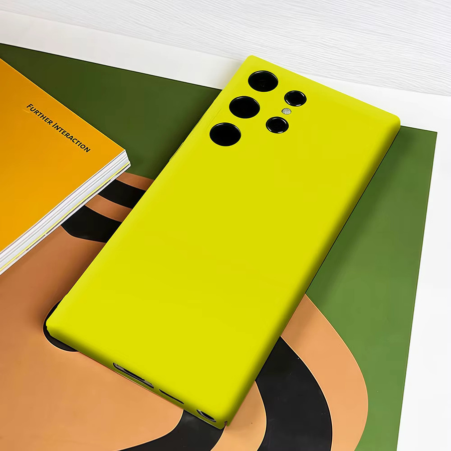Aurbe Handyhülle für Samsung Galaxy S26 S25 S24 S23 Ultra Plus mit HD Doppelschicht-Folie in Gelb - Bild 3