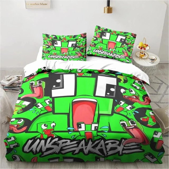 Weiches Bettwäscheset mit Cartoon-Design inklusive Bettbezug und Kissenbezügen, B/H: 70 x 133 cm, 2-teilig - Bild 1