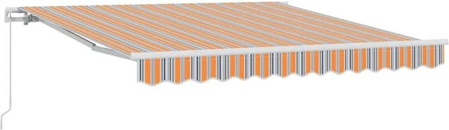 vidaXL Markise aus Polyester in Mehrfarbig mit Kurbel und klappbaren Armen, B/T/H: 300 x 250 x 165 cm - Bild 1