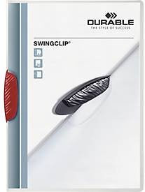 Durable Klemmmappe Swingclip DIN A4 aus Kunststoff in Rot und Transparent - Bild 1