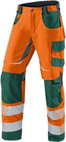 Kübler PSA Reflectiq Hose 2407 Warnorange/Moosgrün mit Cordura und EN 14404 Zertifizierung - Bild 1