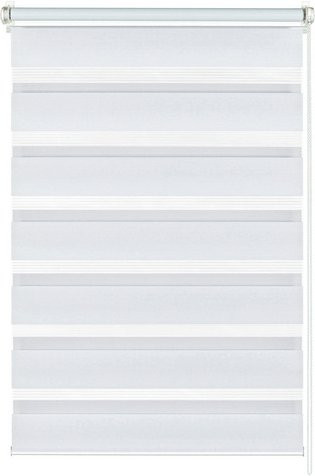 GARDINIA Doppelrollo Easyfix Day & Night in Weiß aus Polyester, B: 120 cm, H: 150 cm - Bild 1