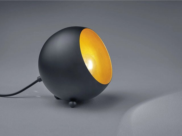 Reality Billy Tischlampe in Schwarz Matt und Gold im modernen Design - Bild 1