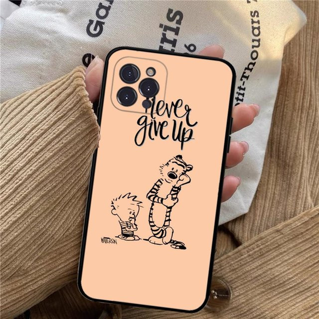 Binchi Health Electronics Handyhülle Calvin und Hobbes für iPhone in Schwarz - Bild 1