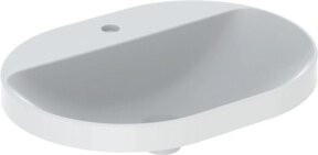 Geberit Einbauwaschtisch VariForm aus Keramik in Weiß, oval, Breite: 60 cm, Tiefe: 45 cm - Bild 1