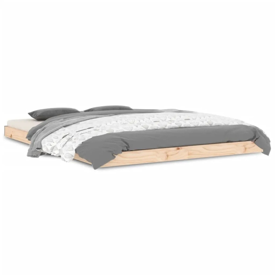vidaXL Massivholzbett aus Kiefer in Braun, B/T/H: 135 x 190 x 139 cm - Bild 2