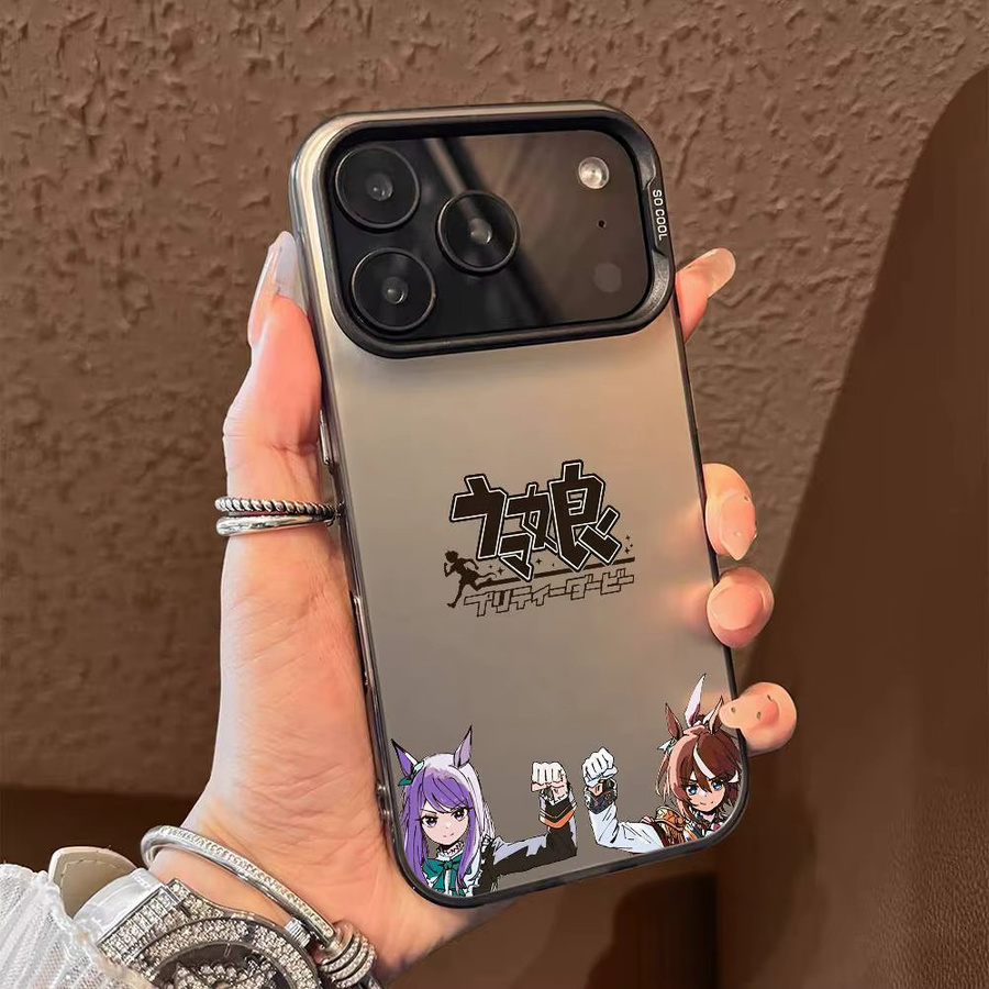 Anime Umamusume Handyhülle für iPhone 11 bis 17 Pro Max mit mattem Laser Metallic Aurora Effekt in Mehrfarbig - Bild 2