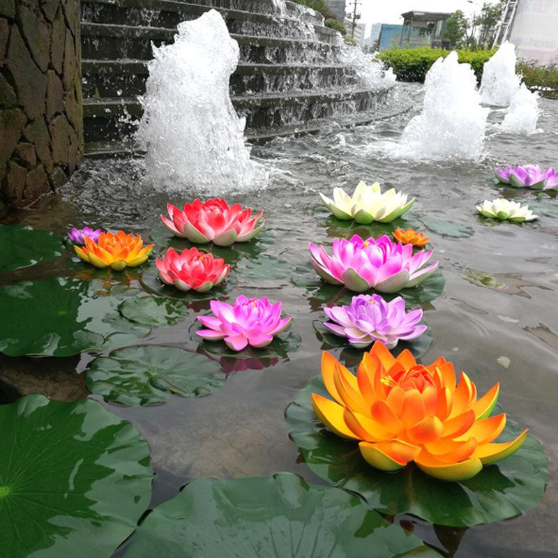 Künstliche Lotusblume von Garden Supplies My, schwimmende Seerose für Teich und Gartendekor, Mehrfarbig - Bild 3