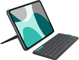 Logitech Flip Folio Tastatur-Foliohülle für iPad Air und iPad Pro 11 Zoll in Pale Grey mit Bluetooth und QWERTZ CH Layout - Bild 1