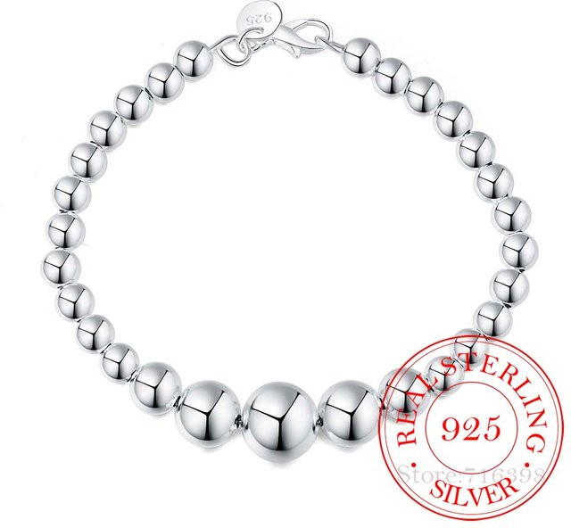 Allbestart Armband 925 Silber, Vollherz, Damen, 20 cm - Bild 1