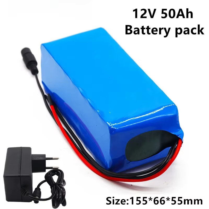 Reoaoone 12 V 50000 mAh Lithium-Ionen-Akkupack mit BMS und 12,6 V Ladegerät in Blau - Bild 2