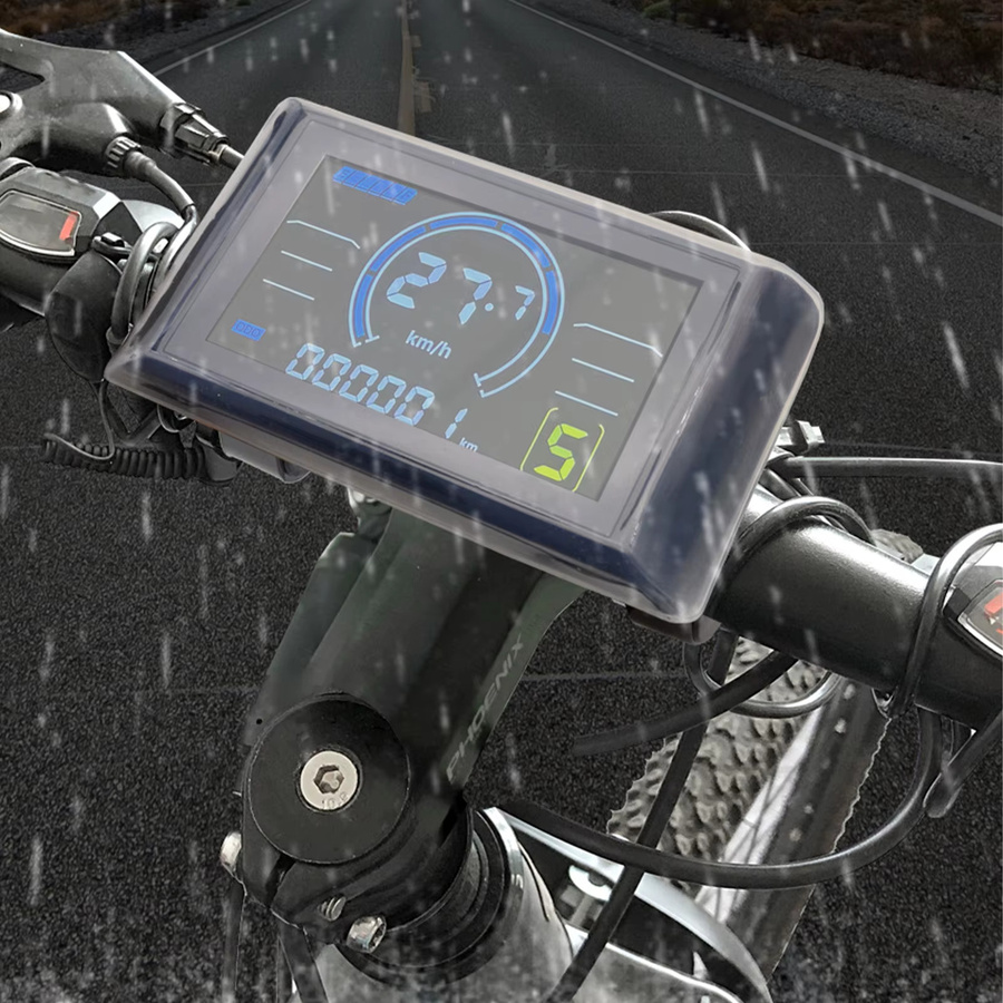 APWIKOGER Display-Schutzabdeckung SW900 für Elektrofahrrad-LCD-Geschwindigkeitsanzeige, Transparente Silikon-Regenabdeckung - Bild 2