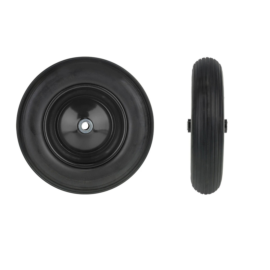 Relaxdays Pannensicheres Schubkarrenrad aus Vollgummi in Schwarz, Durchmesser: 37 cm, Breite: 8,5 cm - Bild 2