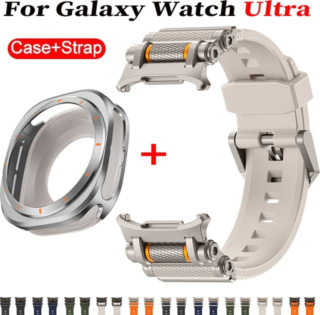 CHIICSMART Uhrenarmband Silikon, Edelstahl, Samsung Galaxy Watch Ultra 47mm - Bild 1