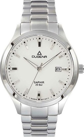 Dugena Herrenuhr Tresor Master, Quarz, Edelstahl, 42 mm, Silber