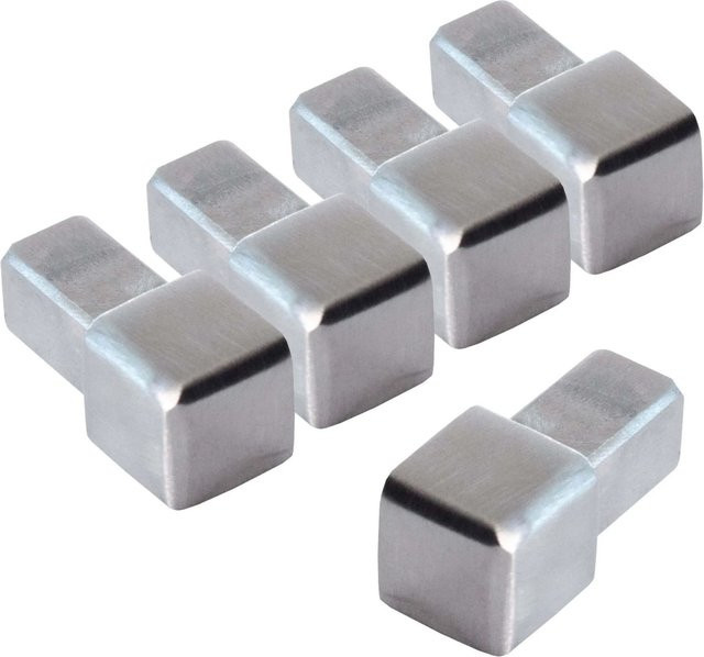 Dalsys Endstück Quadratprofil aus Edelstahl in Silber, gebürstet, 5 x 8 mm - Bild 1