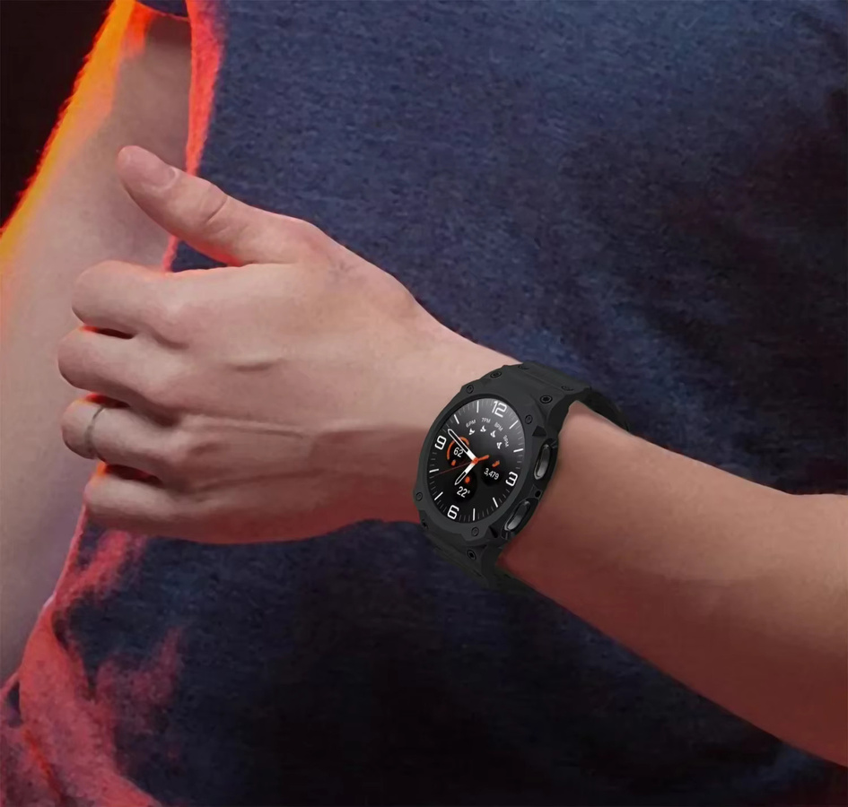 FancyWrist Uhrenarmband Silikon, Schwarz, Samsung Galaxy Watch 8 40 mm 44 mm - Bild 6