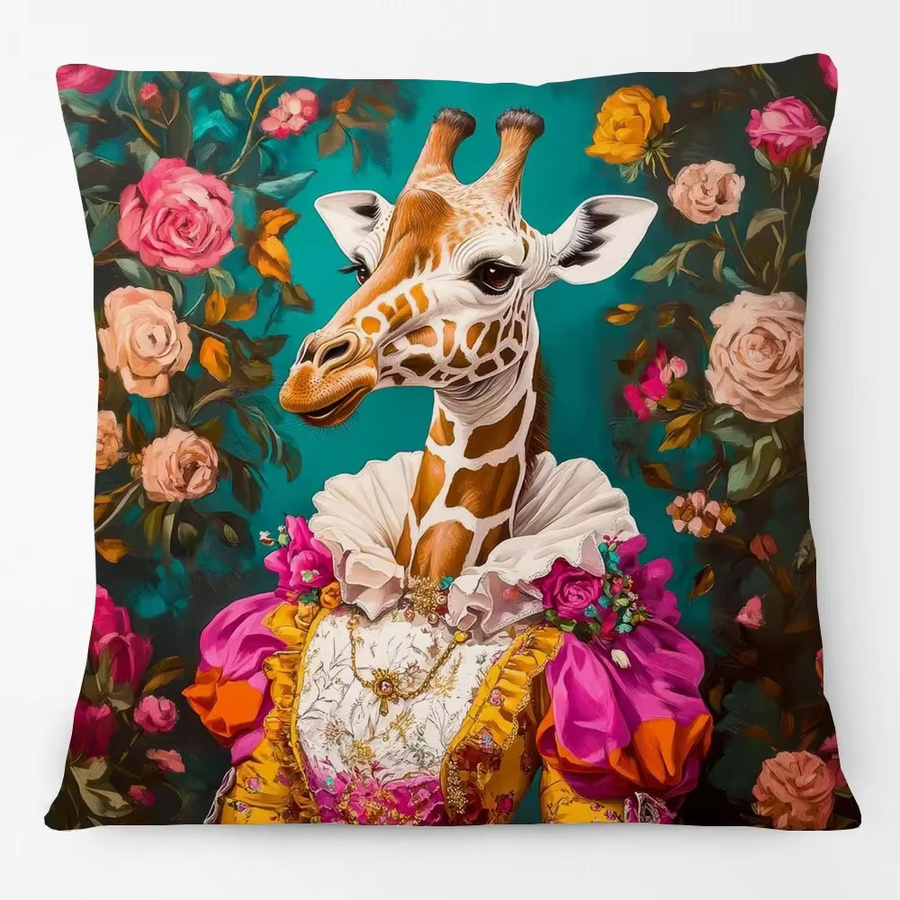 VIKAMA Kissenbezug mit Tiermotiven in Multicolour, quadratisch, Breite: 30 cm, Höhe: 30 cm - Bild 2