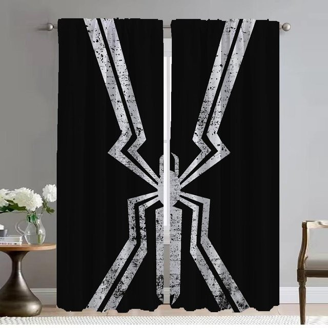 Ameise Anti-Mücken-Vorhänge als Verdunkelungsvorhang für Zimmer, 2 Paneele, Farbe: Schwarz, B: 50 cm, H: 70 cm - Bild 1