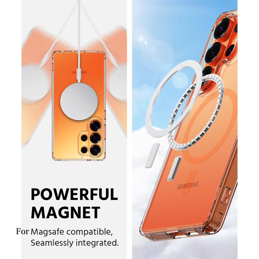 MagSafe kompatible magnetische Hülle für Samsung Galaxy S26 Ultra, S26 Edge, S26+ und S26 Plus, transparent - Bild 4