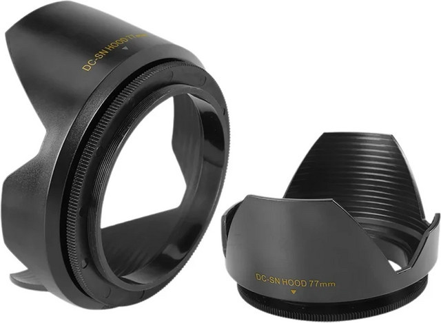 HONGDAK Blütenblatt Gegenlichtblende in Schwarz für Canon Nikon Sony Olympus Pentax Kamera Objektive (52mm 55mm 58mm 62mm 72mm 82mm) - Bild 1