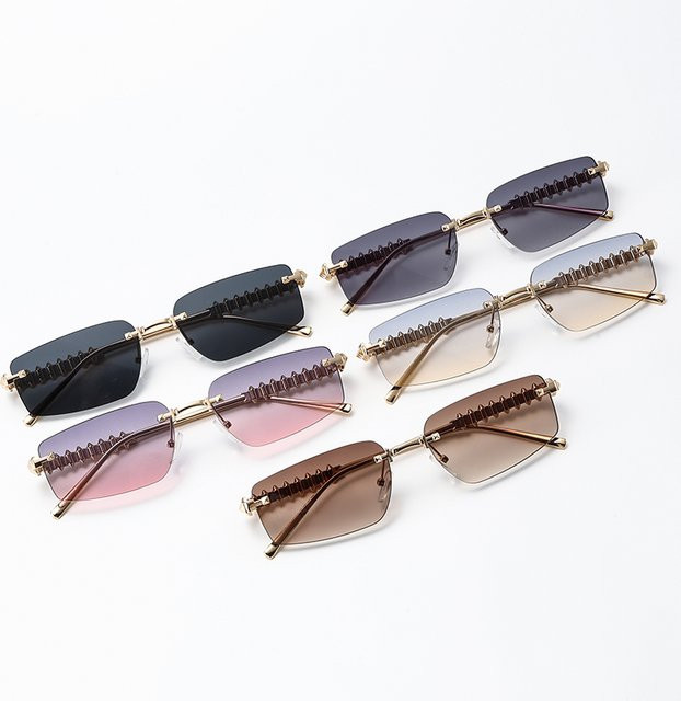 Sumory Sonnenbrille, randlos, quadratisch, Metall, Unisex - Bild 1