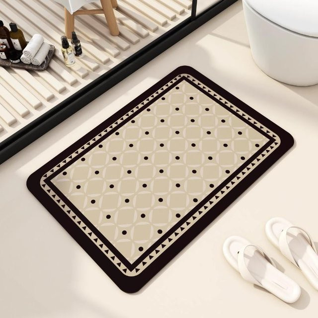 Französische Badezimmertürmatte aus Diatomeenerde, rutschfeste Absorptionsmatte für das Waschbecken, B/B: 50 x 80 cm - Bild 1