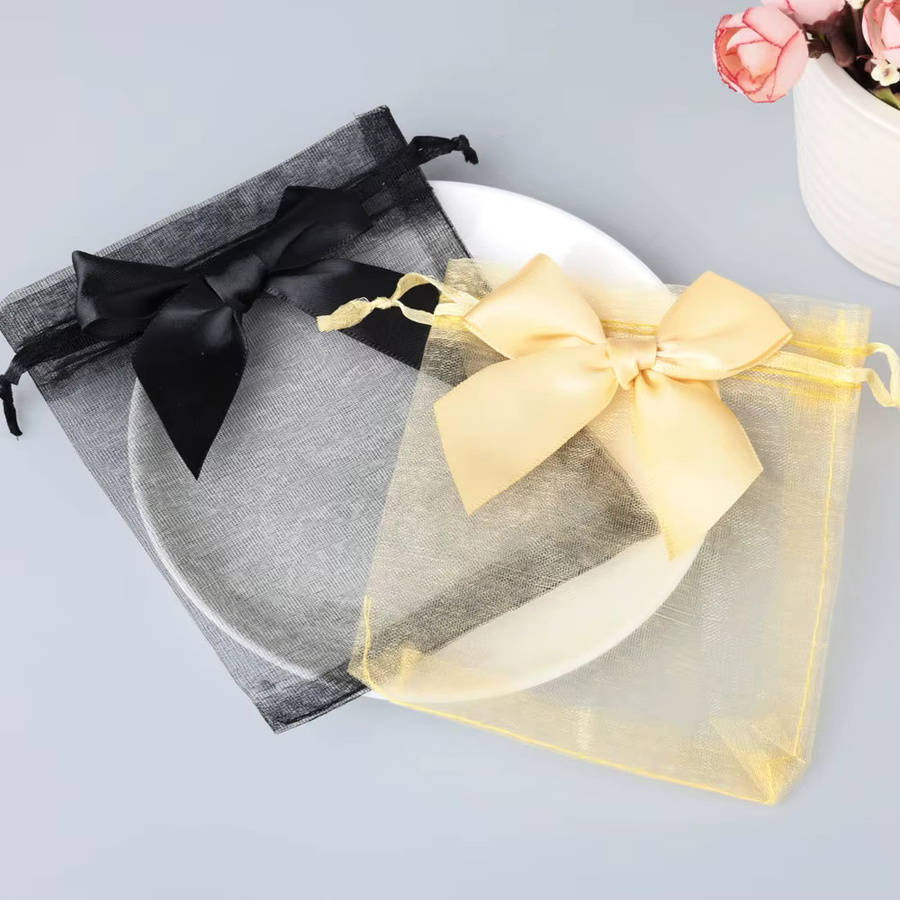 20er Set Chanfar Organza Schmuckbeutel Bunt mit Kordelzug, B/H: 10 x 15 cm - Bild 2