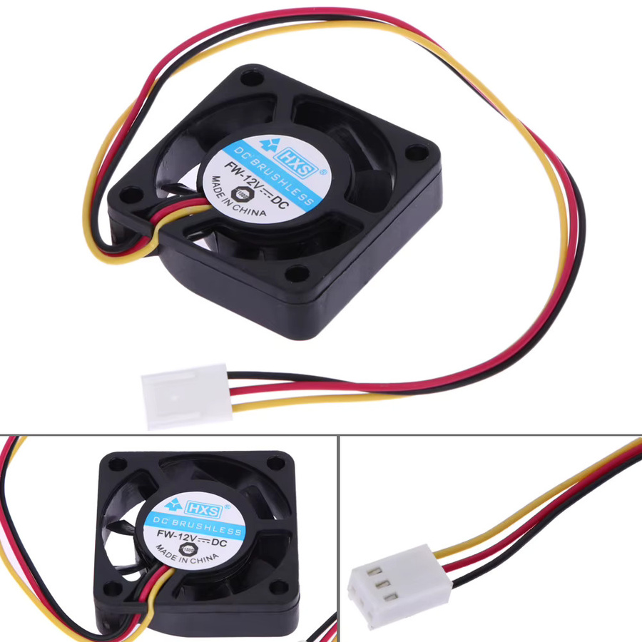 ALLOYSEED Computer CPU-Kühler Lüfter 40mm 3-Pin DC 12V Schwarz - Bild 2