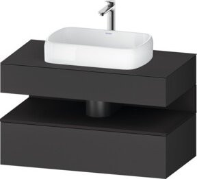 Duravit Waschtischunterschrank Qatego in Grau Matt, Wandmontage, B/T/H: 100 x 55 x 60 cm - Bild 1