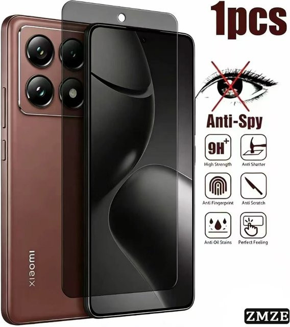 Xiaomi Privatsphäre Anti-Spy Displayschutzfolie aus gehärtetem Glas für Redmi Note 15 Pro 14 13 12 11S 10S - Bild 1
