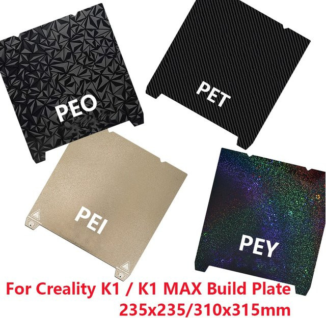 Creality PEI Bauplatte für K1 und K1 MAX (310 x 315 mm) sowie für Ender 3 V3 SE, Ender 3 S1 PRO und Ender 5 S1 (235 x 235 mm) - Bild 1