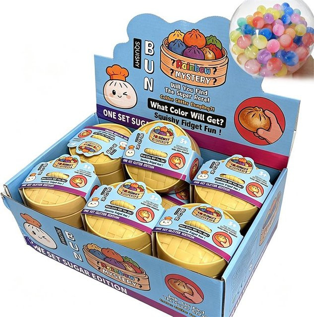 Binchi Outdoor Equipment Glitzer-Knödel Squishy mit Box, Weicher TPR Teigball - Bild 1