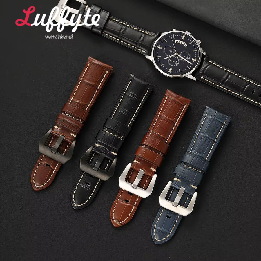 luffyte Uhrenarmband Echtleder, Herren, Klassisch - Bild 3