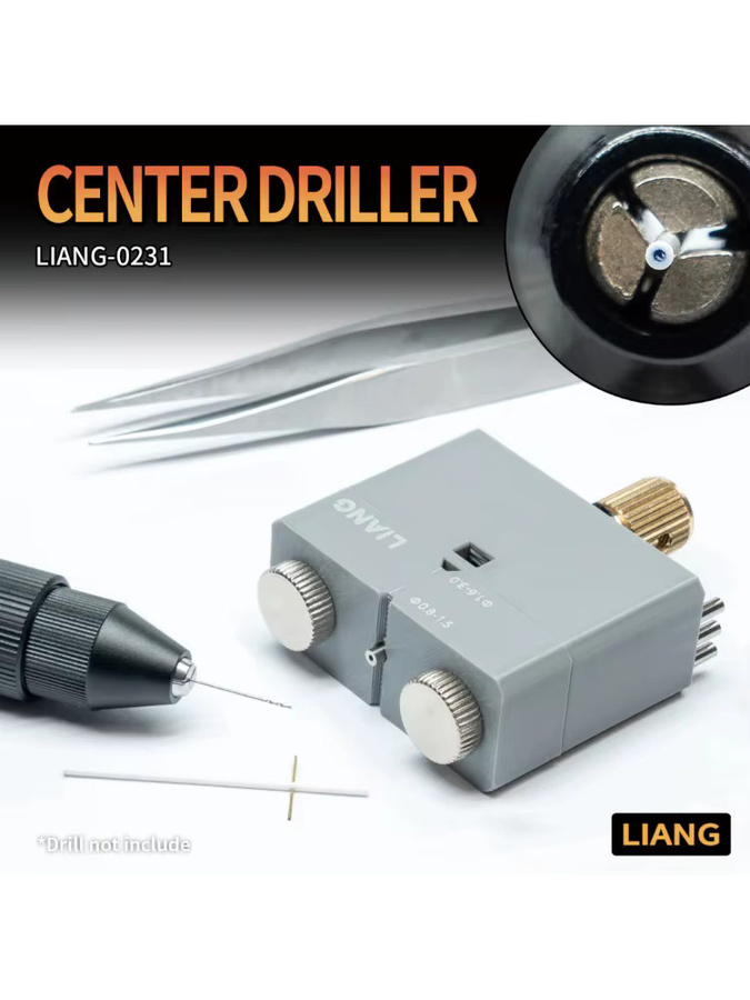 LIANG Model Military Craft Rod Vertikales Bohrwerkzeug 0231 Center Driller DIY Tool in Grau - Bild 3