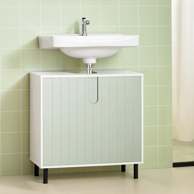 SoBuy Waschbeckenunterschrank BZR139-GR in Grün mit verstellbarer Ablage, B/T/H: 60 x 30 x 60 cm - Bild 1