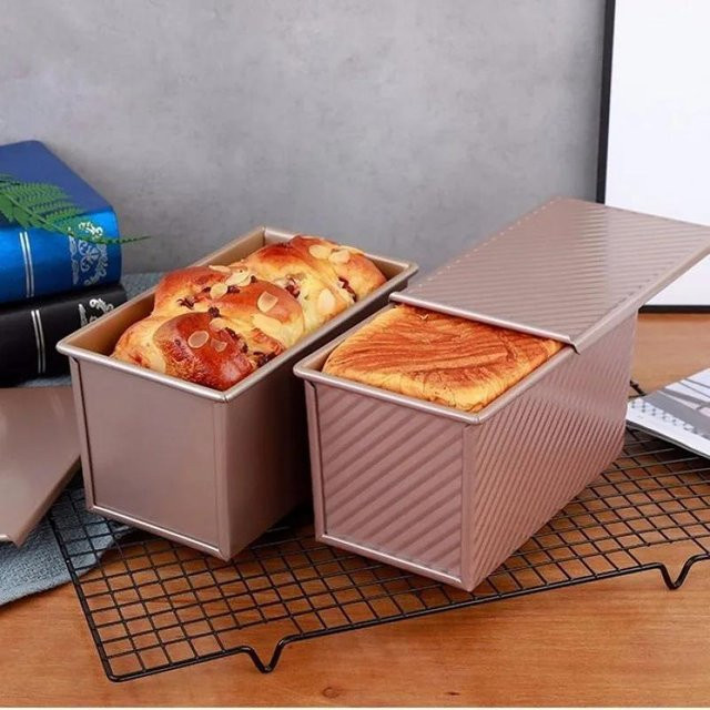 Bestbags Kastenform mit Deckel aus Kohlenstoffstahl, Antihaft-Brotform in Orange - Bild 1