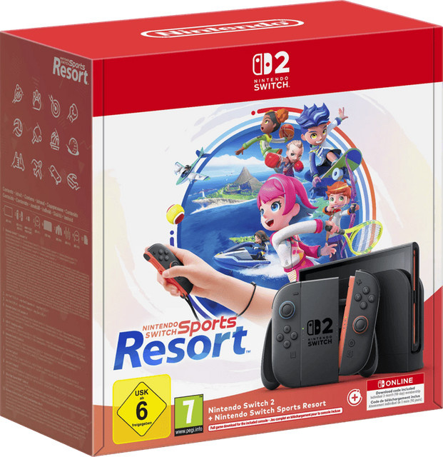 Nintendo Switch 2 Konsole in Schwarz inklusive Nintendo Switch Sports Resort - Bild 1