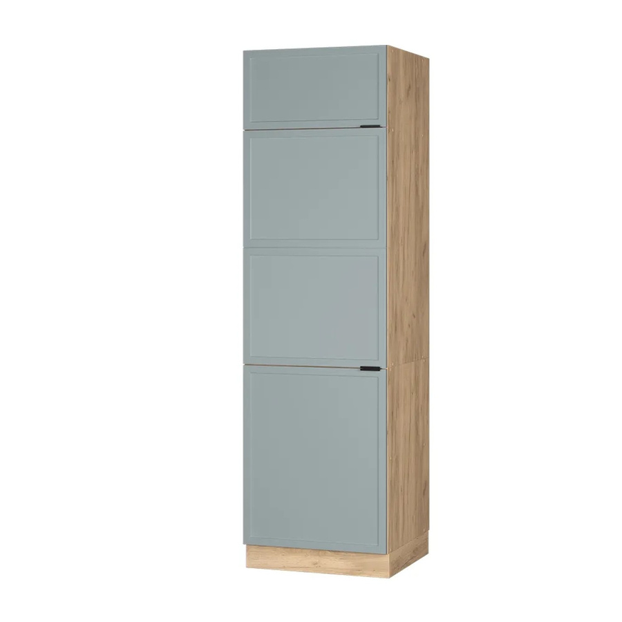 Vicco Kühlumbauschrank Fame-Line Eiche Hellblau-Grau B: 60 cm, H: 206,8 cm, T: 54,63 cm - Bild 2