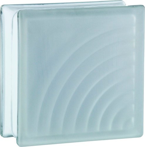 Fuchs Design Glasbaustein in Weiss und Transparent mit Satin-Finish, B/H: 19,0 x 19,0 cm - Bild 1