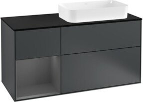 V&B Waschtischunterschrank Finion in Mattblau lackiert, Breite: 120 cm, Tiefe: 50,1 cm, Höhe: 50,1 cm - Bild 1
