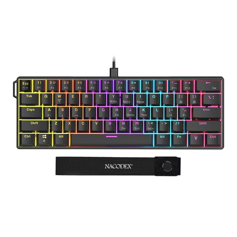 Ajazz NK61 Mechanische Gaming-Tastatur mit roten Schaltern, 61 Tasten, kabelgebunden und DIY-fähig - Bild 4