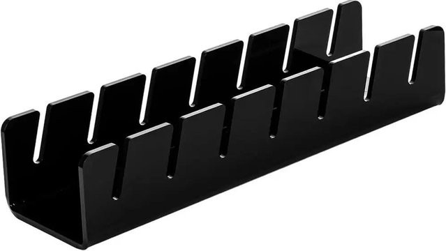 Love Home Garden Baseballkappenständer aus Kunststoff, stapelbarer Hut-Organizer zur Anzeige und Organisation, Schwarz und Weiß, B/T/H: 30,0 x 8,0 x 7,0 cm - Bild 1