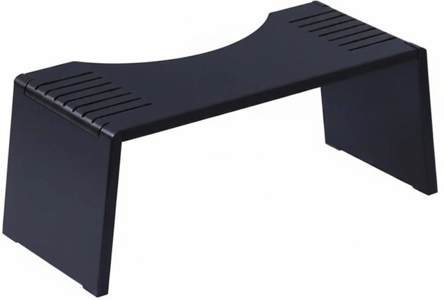 Relaxdays Toilettenhocker aus Bambus Schwarz klappbar B/T/H: 43,5 x 19 x 20 cm - Bild 1